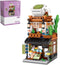Japanese Street View Matcha Shop Building Kits, 379 PCS Modular House Mini DIY Model Set for Adults