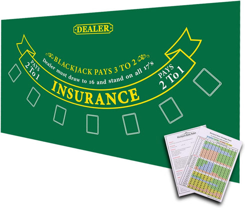 GSE Games & Sports Expert 36" x 72" Casino Layout Felt, Professional