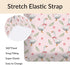 Cstdyfrv 28x52 Cute Geese Boho Floral Baby Crib Sheets Farmhouse Geese Pink Bows Toddler Bedding Bed Sheets Farm Animal