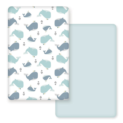 GRSSDER Stretchy Ultra Soft Jersey Knit Fitted Pack n Play Sheets Set