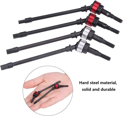 RC Car Drive Shaft, 4 Pcs Hard Steel Front Axle for SCX10 Remote Control Car Model Accessory Parts