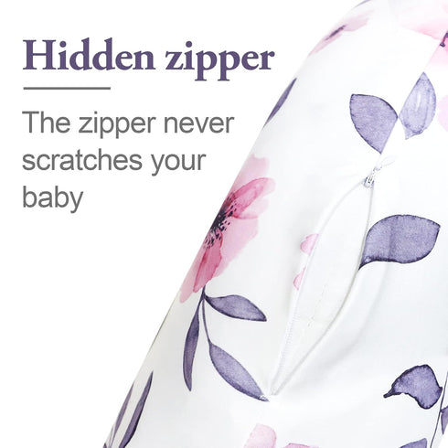 GFU Nursing Pillow Cover for Baby Boys and Girls, Minky Breastfeeding Pillow Case for Newborn, Soft Breastfeeding