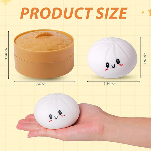 AiSiXin Squishy Dumpling Stress Balls for Adults, Dumpling Squishy Toys for Kids, Dumpling Fidget Sensory Toy, Squeeze