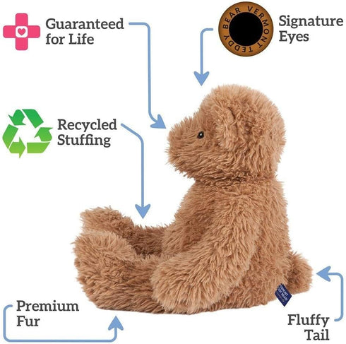 Vermont Teddy Bear 18 Inch Stuffed Animals, Almond Brown, Super Soft