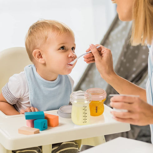 Gen.3 0m+ 6.3oz/180ml) haakaa Glass Baby Food Storage Jar- Food Storage Container Airtight Lid-Wide Neck Baby Bottle