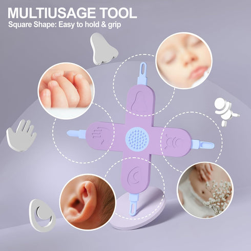 Royal Angels 22 1 Trimmer Set 2 4-in-1 Rechargeable in Electric Nail Value (WhitePink) & Pcs Nose, Nail & Ear Cleaner
