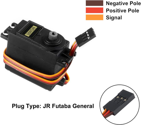 AEDIKO 2pcs MG995 180 20KG Servo Motor Control Angle Metal Gear Servo Digital High Speed Torque Servo Motor for Smart