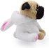 BABOLI 10 Inches Cuddly Little Pug Stuffed Animals Soft Toys with Adorable Bunny-Style Costumes Super Cute Puppy Dog