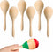Leitee 6 Pcs DIY Wood Maracas Unfinished Hand Painted Maracas Party Favor
