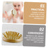 Set VICASKY Wooden Care Brush and Multi-use Woolen Comb for Newborns and Toddlers Gentle Scalp Massager for Healthy