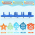 Set 10 Silicone Baby Bath Toys Stackable, Shape-Sorting Floating with Mold-Free Textured Pieces, No-Hole Design Early