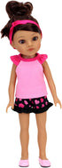 Sophia's 14.5" Doll Shoes Set - Faux Pink Leather Dress Shoes & White All-Star Canvas Sneakers