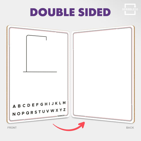 9x12 SCRIBBLEDO Hangman Board Game Dry Erase Double-Sided Whiteboard with Blank Writing Surface Hang Man Games Reusable