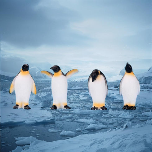 BYTERT Ocean Animal Penguin Figure Model Collection Playset, 8 Pcs Penguin Cake Toppers