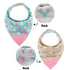 Reversible Baby Teething Bibs with Attached Pink Heart Teether - Boho Antler - Set of 2
