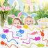 Howzcci 36 Pack Easter Sticky Hands Toys Easter Egg Bunny Chick Carrot Flower Basket Sticky Stretchy Toys for Kids