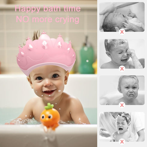 TinyGuardian set 0-9 Baby Shower Cap Shield, Baby bath shower cap, Visor Hat for Eye and Ear Protection for Years Old