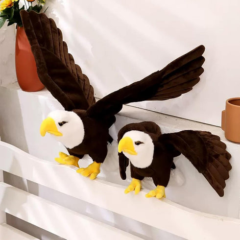 ZWLCWYBDBD 24" Adorable Bald Eagle Plush Toy - Stuffed Animal with Bendable and Stretchable Wings, Ideal for Gifts