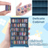 180pcs DIYDEC Mini Bookshelf with Mini Books Miniature Blue Bookshelf Ornament Tiny Small Library Decor Shake Away Your