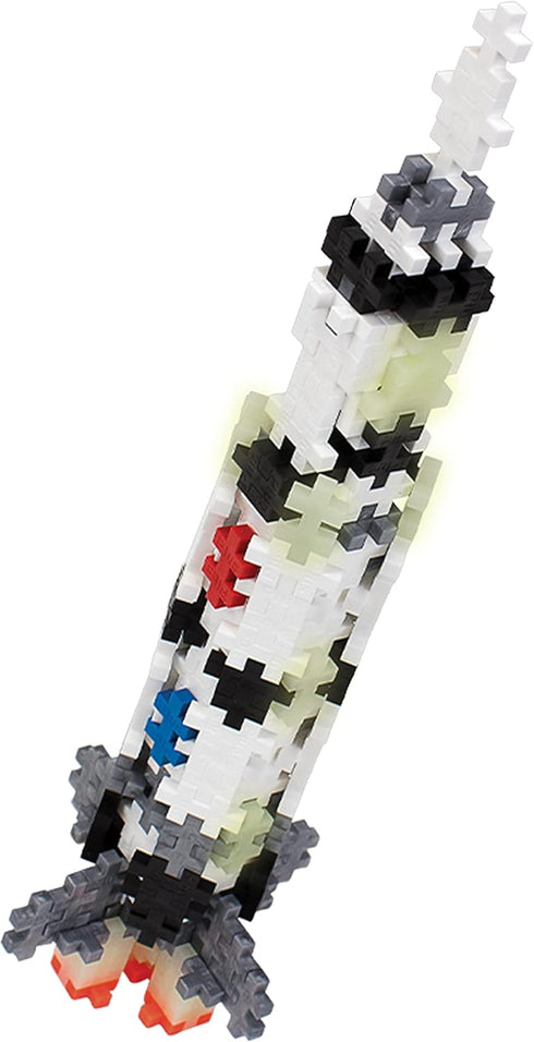 PLUS PLUS Mini Maker Tube – Saturn V Rocket, Apollo 11 Space Playset, 240 Piece STEM Building Toy for Kids