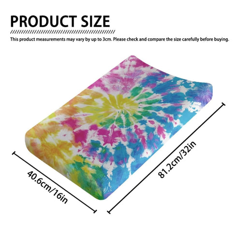 Vibrant Tie Dye Baby Changing Pad Cover - Waterproof & Washable