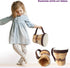 Benelet Set Wooden Musical Instruments for Kids, Percussion Natural Wooden Music Kit with Bongo Drums for Baby