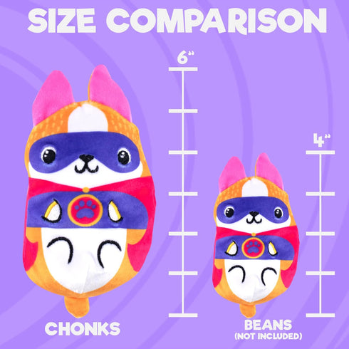 Dogs vs Squirls - Nigel - Chonk - 6" Amazon Exclusive Super-Soft & Bean-Filled Plushies! Collect These as Stocking Stuffers, Fidget Toys, or Sensory Toys - Great for Kids, Boys, & Girls!