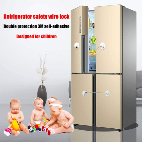 6 Pack Refrigerator Locks with 12 Keys - Child Safety Fridge Lock, Mini Fridge Lock, File Drawer Lock, Toilet Seat Lock