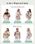 6-in-1 7-50lbs MOMTORY Baby Carrier Newborn to Toddler, Baby Carrier Plus Size Friendly, Comfy and Supportive