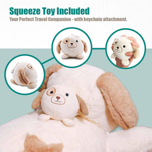 6 lbs Weighted Stuffed Animals - 27 inch Dog Weighted Plush for Adults and Kids