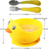 Silicone Toddler Bowl with Suction and Baby Spoon, Duck Style Gift for Infant Solid Food
