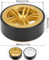 RC Car Drift Tires, 4PCS 6 Spoke Plastic Wheel Rims with Rubber Tires RC Car Drift Tires Fit for 1/10 RC Drift Car On-Road Drifting Car(Golden)