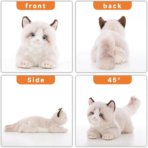 20 Inch CU-MATE Gray Ragdoll Cat Stuffed Animal Toys Dolls,Cute Handmade Plush Toy Ann Baker Cat Birthday Gifts Present