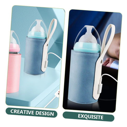 MAJORMENCH Portable USB Milk Bottle Warmer Sleeve with Intelligent Temperature Control and Timer Thermally Insulated