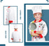 Set Chef Costume for Kids, Cook Role Play Dress -Up With Realistic Kitchen Toys, Pretend Chef Outfit for Halloween