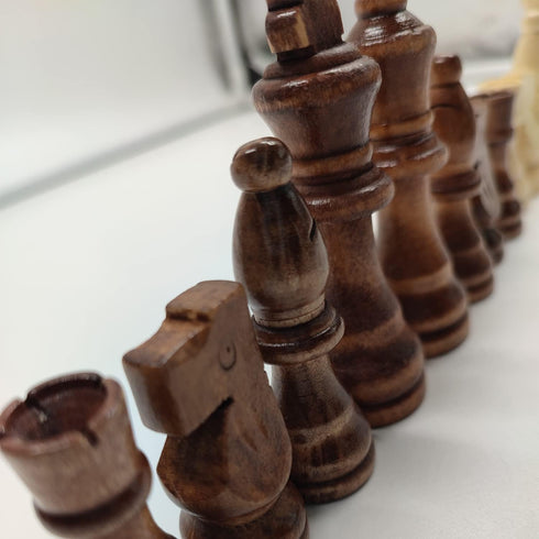62 Pieces Wooden Checker Pieces & Chess Pieces 2 in 1 Chess Game Set, Classic Wooden Board Games in 2 Styles