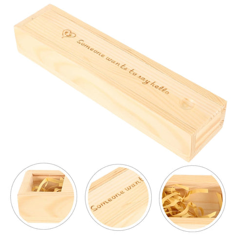 Zerodeko Wood Keepsake Storage Box for Pregnancy Test Lidded Baby Announcement Case Decorative Keepsake for Newborns