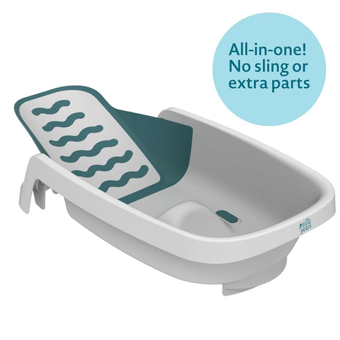 4-in-1 024 The First Years Reclining Baby Bathtub Grows-with-Baby Adjustable Bath Seat Multi-Position Backrest