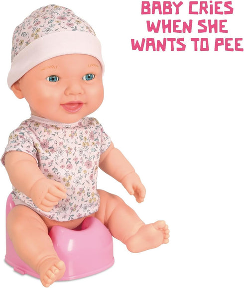 Doll,15 Inches 3+ Mother Love Potty Training Interactive Baby Doll, Baby Doll that Pees with Drinking,Baby Dolls that