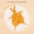 insular Bunny Lovey Blanket - Organic Cotton Muslin Security Blanket for Babies, 2 Pcs Set (Khaki & Pink)