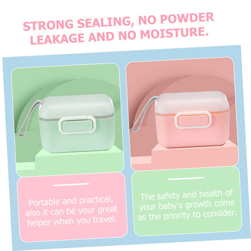 Toddmomy Portable Travel Milk Powder Container Formula Storage Box Snack Holder Strong Sealing Easy to Clean Convenient