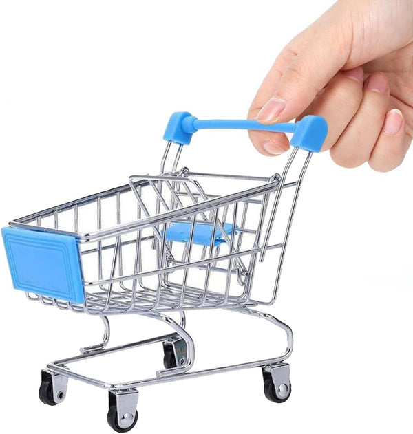 Mini Shopping Cart, Supermarket Handcart, Mini Storage Toy Decorative Ornaments for Storage Toys (Toy Shopping Cart