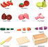 CARLORBO 2 Wooden Play Food for Kids Kitchen - Toys Food Vegetables and Fruit for Year Old Boys Girls Role Pretend Play