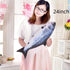24 Inch Simulation Fish Plush Toy Pillow Soft Fish Cushion Pillow Stuffed Animal Toy for Cat Pets or Kids Birthday Gifts