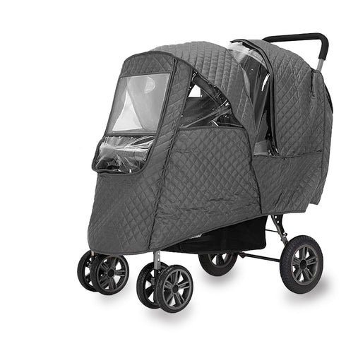 Lydomie Rain Cover for Stroller Winter, Universal Double Stroller Rain Cover Front Back,