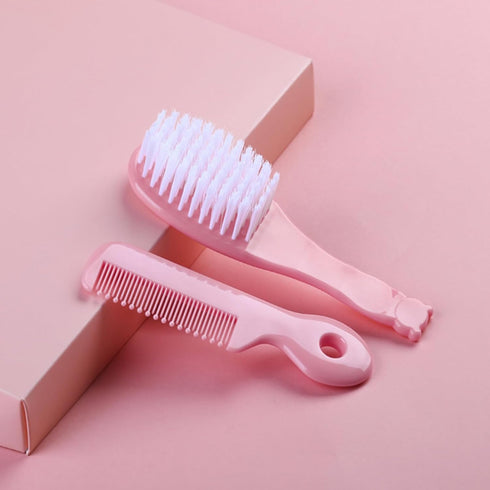 Vdaxvme Set Brush & Comb Children Hair Brush Soft Nylon Bristle Caps Hair Brush For Toddler Infant Head Massage