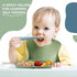 10 Pack Set, Set Silicone Baby Feeding Toddlers Led Weaning Feeding Supplies with Suction Baby Bowl Divided Plate