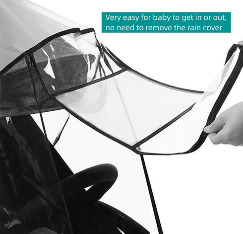 Luvorise Stroller Rain Cover, Baby Stroller Rain Cover Universal Plastic Stroller Cover, Rain Cover for Stroller