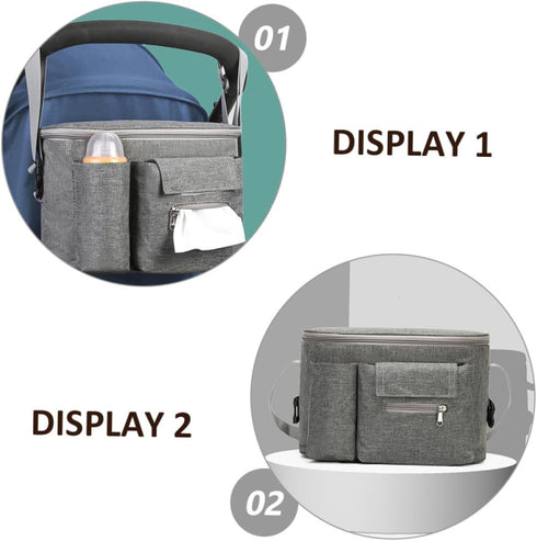 BESPORTBLE Multifunctional Nursery Bag Diaper Storage Pouch Hanging Bottle Organizer for Stroller for Travel Daycare
