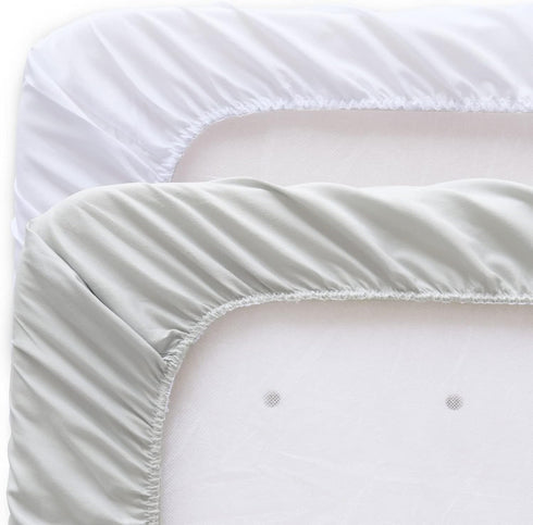 4 Pack Baby Bassinet Sheets Compatible with SNOO Smart Sleeper and Chicco LullaGo Anywhere Portable Bassinet, Ultra